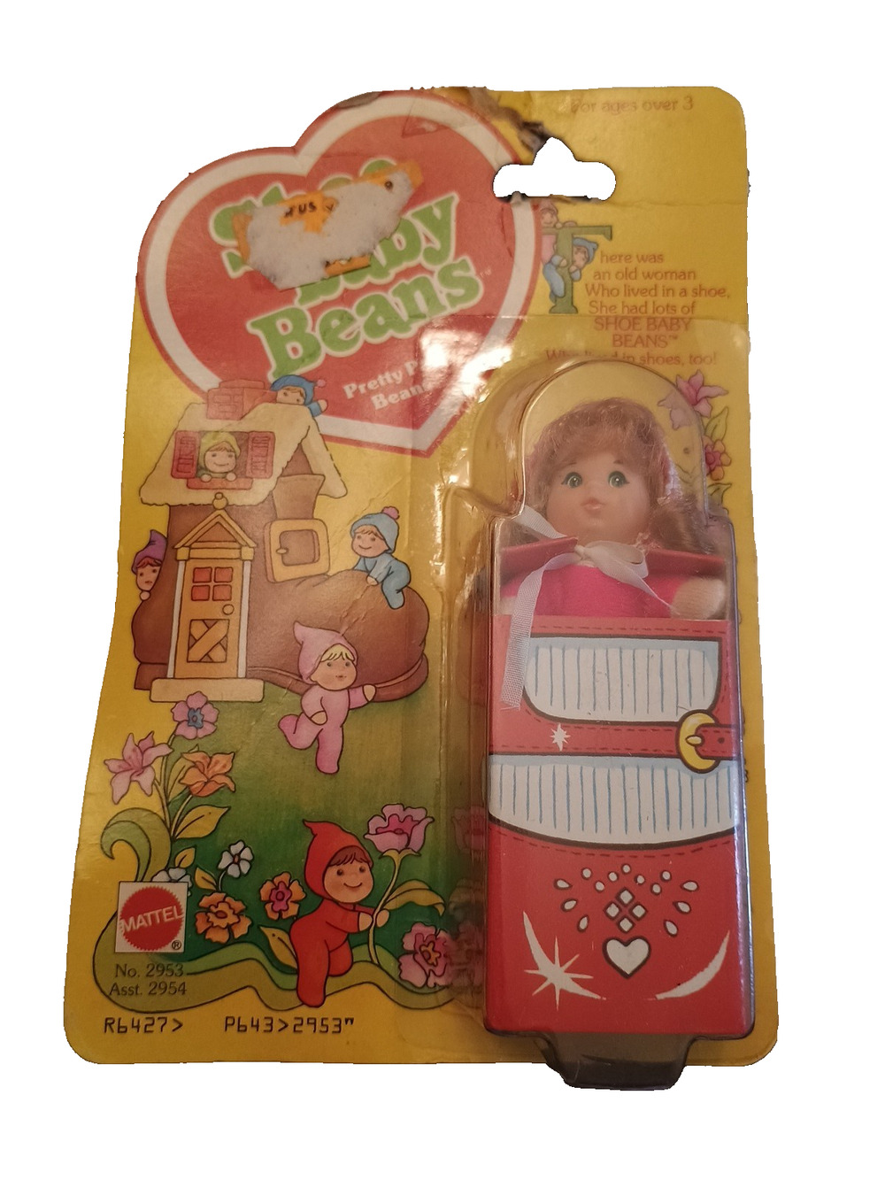 Shoe Baby Beans Doll Mattel VTG Original Package Old Woman who lives in a Shoe